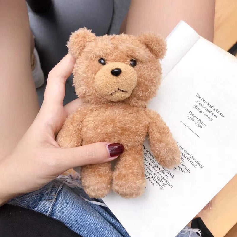 SGVAHY Furry Case for AirPods Pro 2nd/1st Generation Funny Cute 3D Cartoon Plush Design Soft Warm Fluffy AirPod Pro 2 Cover with Keychain Kawaii Anti-Fall Protective Case Women Girlsï¼ˆBear Khakiï¼‰ - Image 2